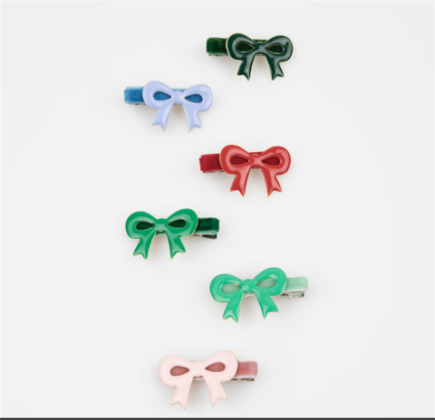 Meri Meri - Fiyonklu Saç Tokaları - 6 Adet