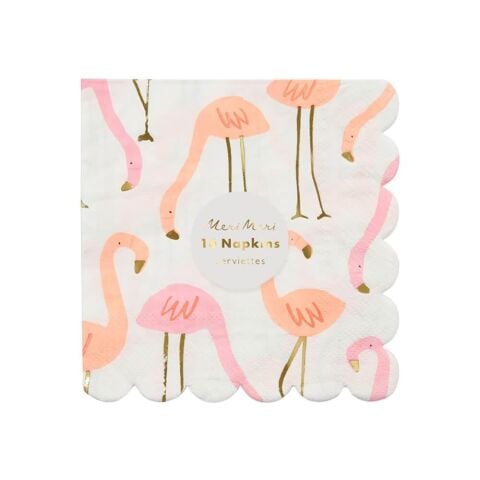 Meri Meri - Neon Flamingo Napkins - Neon Flamingo Peçete - S