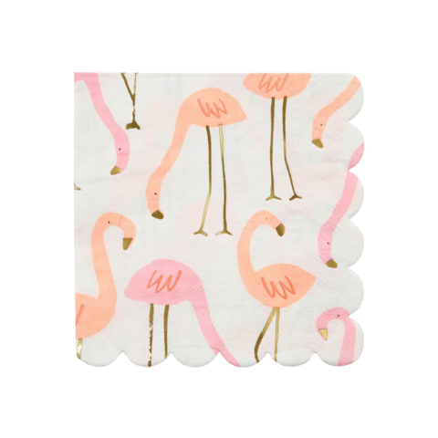 Meri Meri - Neon Flamingo Napkins - Neon Flamingo Peçete - S
