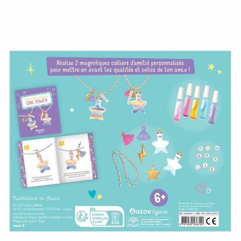 Auzou Toys - Kız Gücü Kişiye Özel Arkadaşlık Kolyesi Tasarlayın