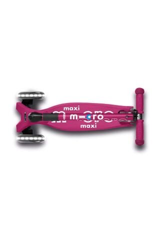 Maxi Micro Scooter Deluxe Foldable LED Berry Red