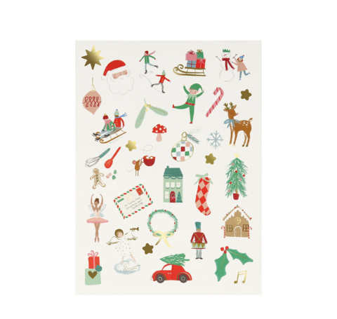 Meri Meri - Mixed Icon Christmas Stickers - Yeni Yıl Karışık Çıkartmalar