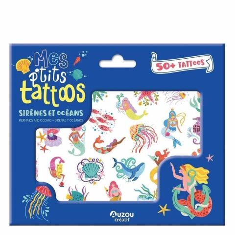 Auzou Toys - Küçük Dövmelerim - Deniz Kızı ve Okyanus
