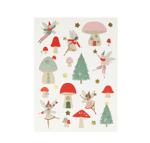 Meri Meri - Christmas Fairy Sticker Sheet - Yeni Yıl Perileri Çıkartma