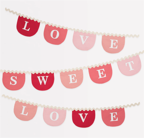Meri Meri - Valentine's Kumaş Asılan Süs