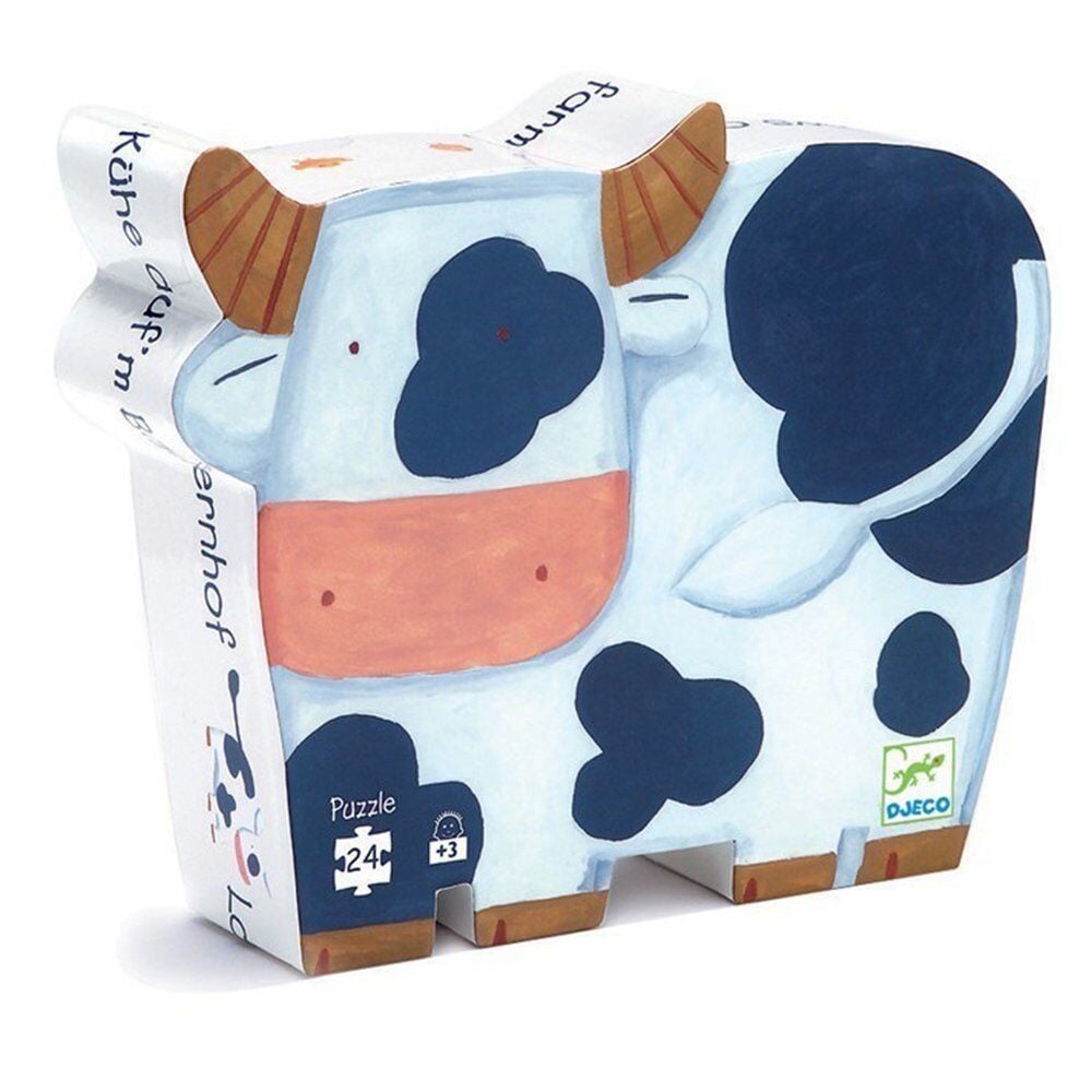 Djeco Dekoratif Puzzle 24 Parça/The Cows On The Farm