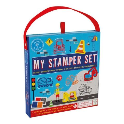 Floss & Rock Stamper Ahşap Baskı Seti / Construction