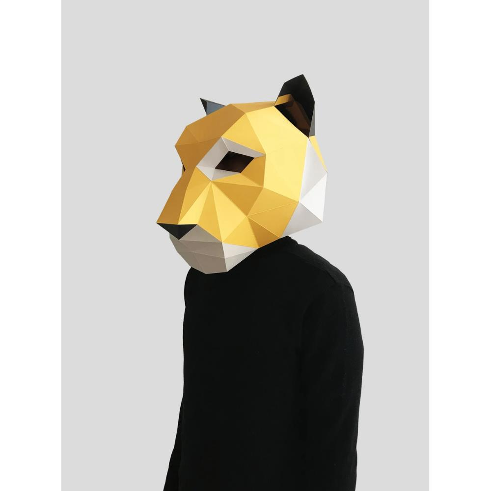 3D Karton Maske - Kaplan