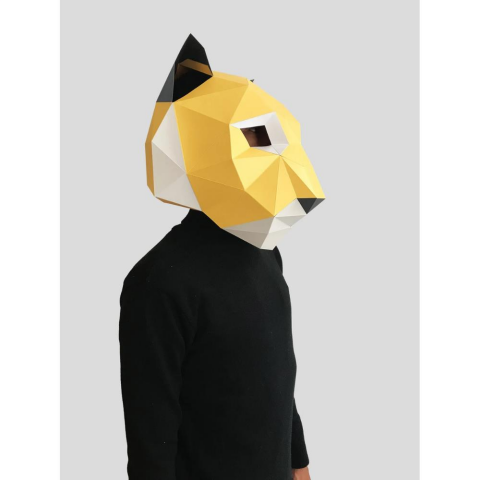 3D Karton Maske - Kaplan