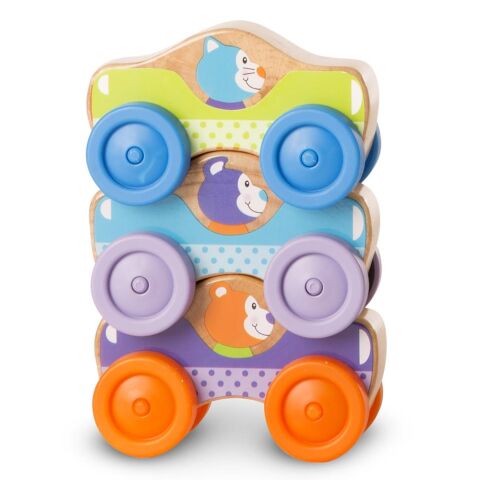Melissa&Doug Ahşap Arabalar Hayvanlar Wooden Animal Stacking Cars