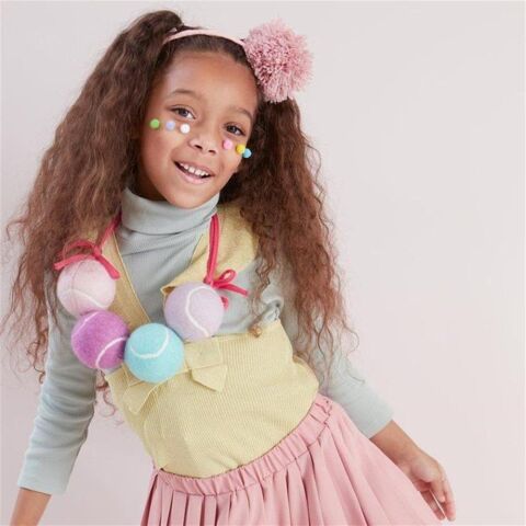 Meri Meri - Pink Pompom Headband - Pembe Ponponlu Taç