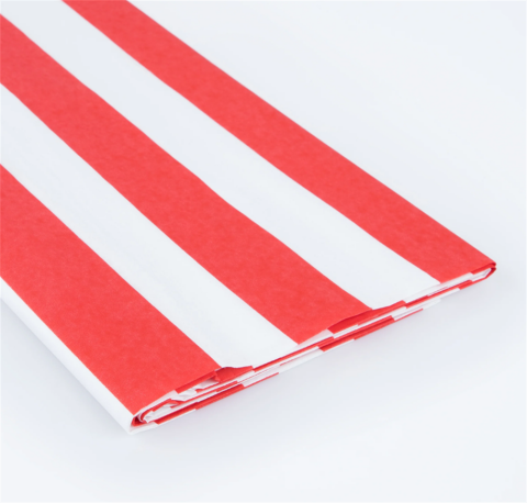 Meri Meri - Red Striped Tablecloth - Kırmızı Çizgili Masa Örtüsü