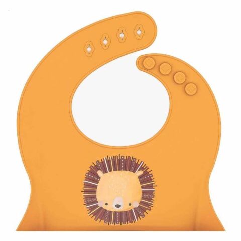 Sassi - Silikon Cepli Mama Önlüğü - Cesur Aslan