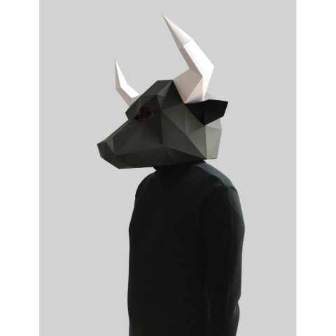 3D Karton Maske - Boğa