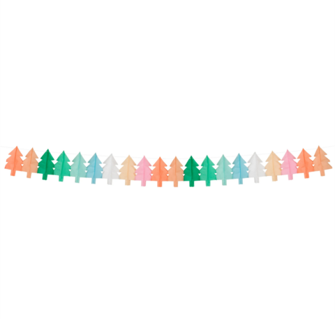 Meri Meri - Tissue Paper Christmas Tree Garlands - Yeni Yıl Ağacı Asılan Süs