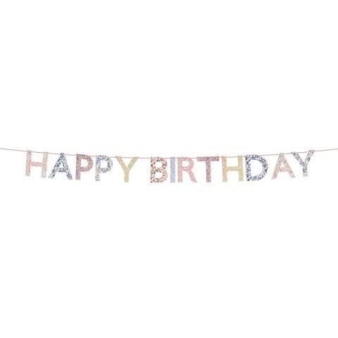 Meri Meri X Liberty - Happy Birthday Asılan Süs