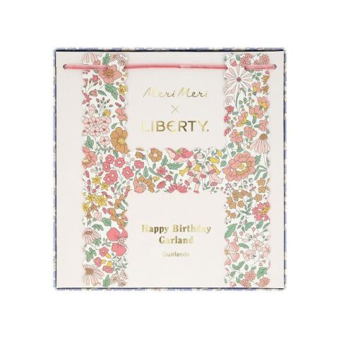 Meri Meri X Liberty - Happy Birthday Asılan Süs