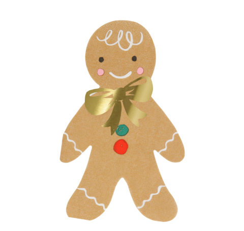 Meri Meri - Gingerbread Napkins - Zencefilli Kurabiye Peçete (16'Lı)