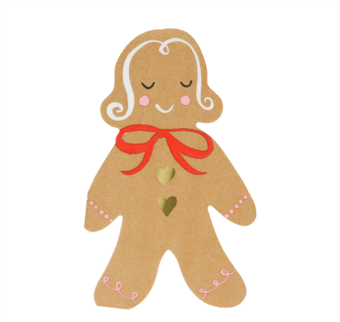 Meri Meri - Gingerbread Napkins - Zencefilli Kurabiye Peçete (16'Lı)