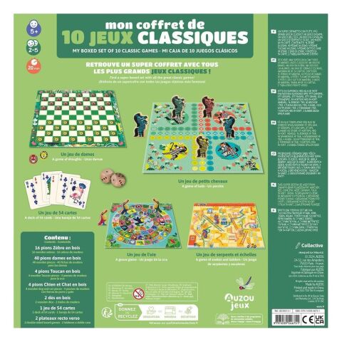 Auzou Toys - My Boxed Set of 10 Classic Games