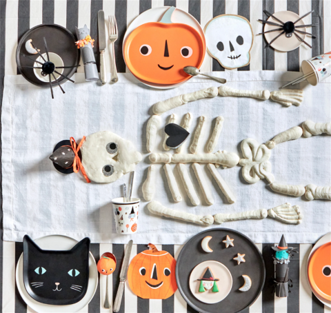 Meri Meri - Melamine Jack O' Lantern Plate - Balkabağı Melamin Tabak