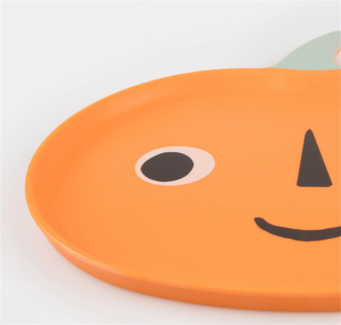 Meri Meri - Melamine Jack O' Lantern Plate - Balkabağı Melamin Tabak
