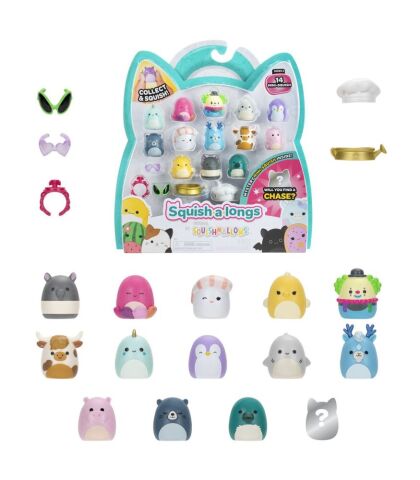 Squishmallows Squish-a-longs Yüzük + 14 Figür Set 1