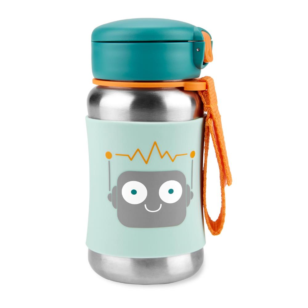 Skip Hop Spark Style Pipetli Paslanmaz Çelik Suluk - Robot