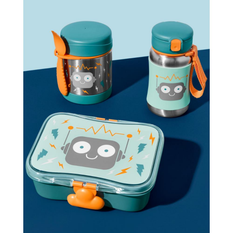 Skip Hop Spark Style Pipetli Paslanmaz Çelik Suluk - Robot