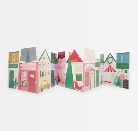 Meri Meri - Christmas Street Concertina Advent Calendar - Yeni Yıl Sokağı Advent Calendar