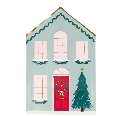 Meri Meri - Festive House Plates - Kutlama Evi Tabak (8'li)