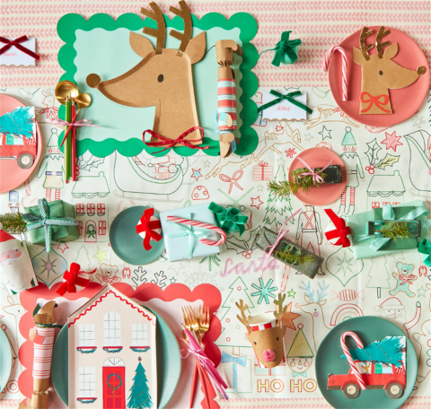 Meri Meri - Driving Reindeer Napkins - Yeni Yıl Peçete (16'Lı)