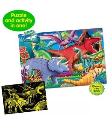 The Learning Journey Fosforlu Yer Puzzle 100 Parça / Dinozor
