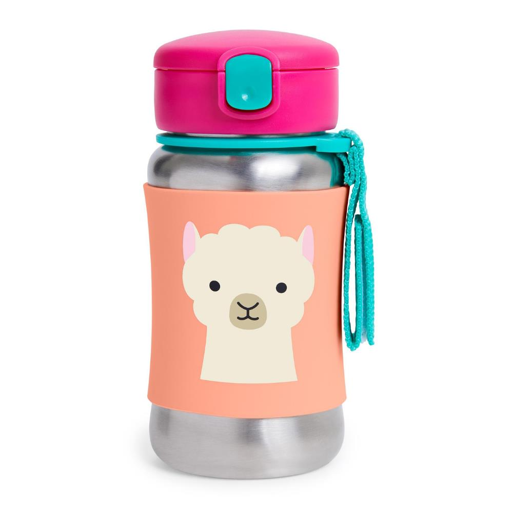 Skip Hop Zoo Paslanmaz Çelik Pipetli Suluk - Lama