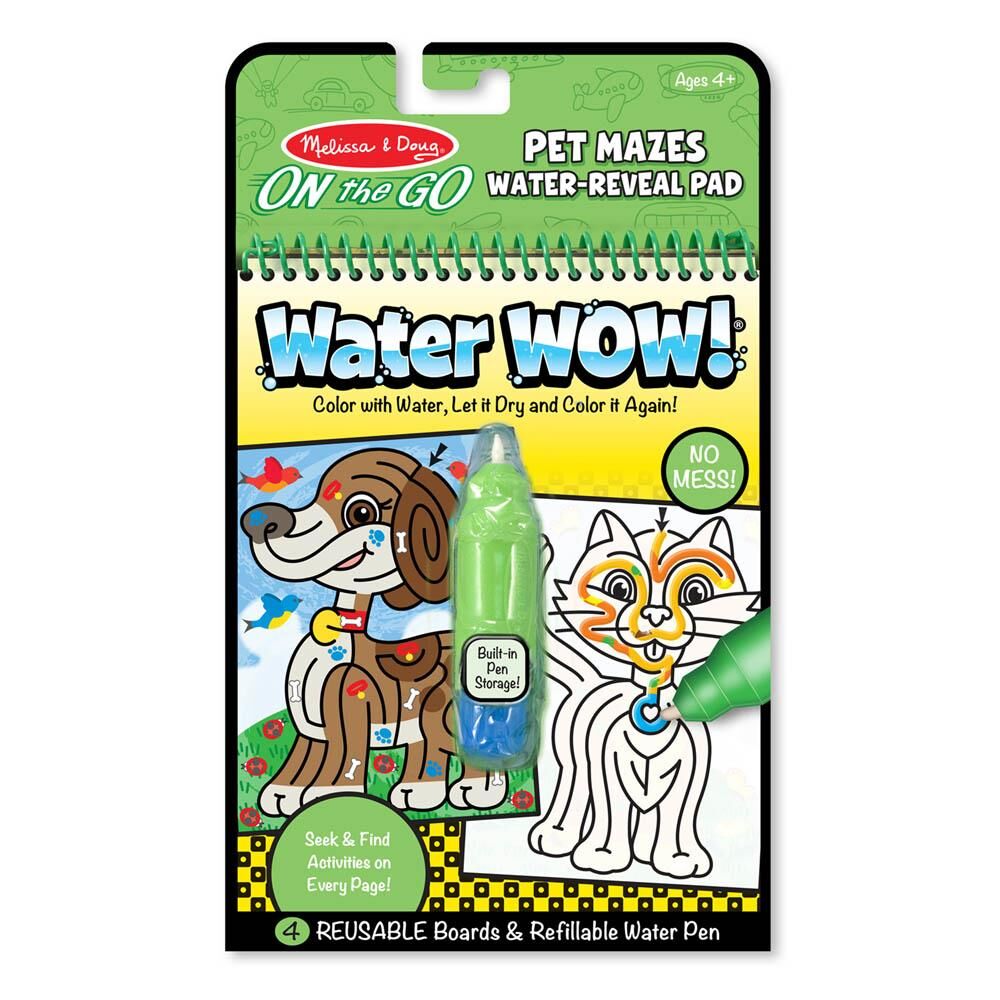 Melissa&Doug Water Wow! Su ile Boyama Kitabı - Evcil Hayvanlar