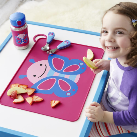 Skip Hop Zoo Paslanmaz Çelik Pipetli Suluk - Kelebek