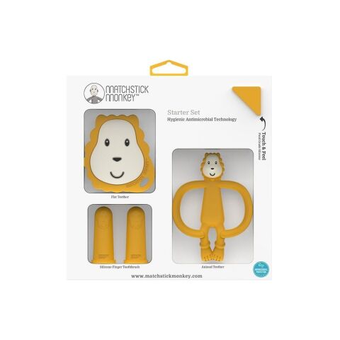 Matchstick Monkey İlk Dişlerim Silikon Başlangıç Seti - Lion