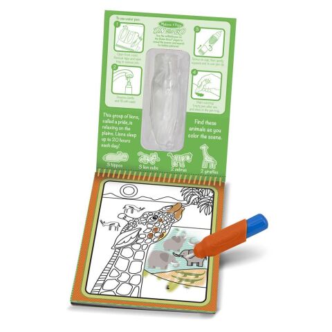 Melissa&Doug Water Wow! Su ile Boyama Kitabı - Safari