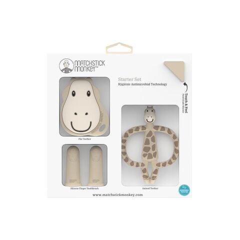 Matchstick Monkey İlk Dişlerim Silikon Başlangıç Seti - Giraffe