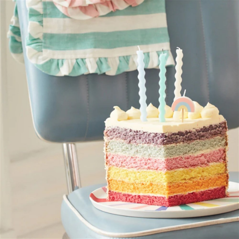 Meri Meri - Rainbow Candles - Gökkuşağı Mumlar - 5li