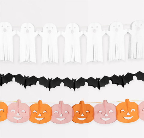 Meri Meri - Tissue Paper Halloween Garlands - Cadılan Bayramı Asılan Süs