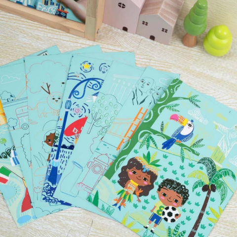 Avenir Mini Kazıma Kartları - Travel the World