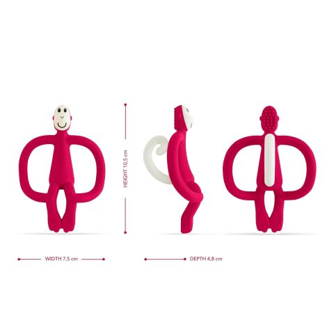Matchstick Monkey Silikon Dis Kaşıyıcı - Monkey (Kırmızı)