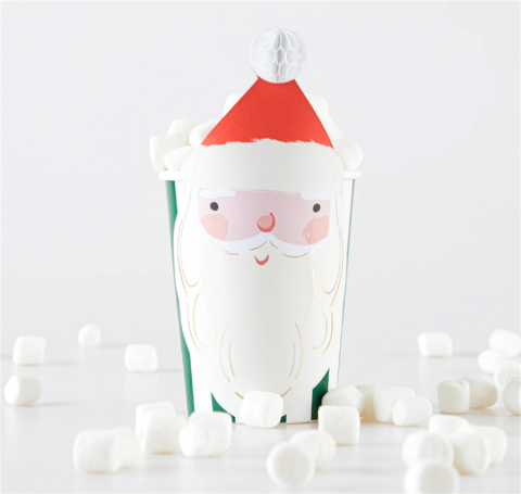 Meri Meri - Christmas Honeycomb Cups - Yeni Yıl Bardak (8'Li)