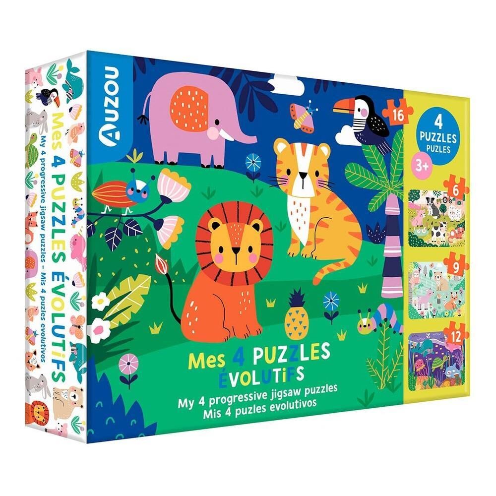 Auzou Toys - My 4 Progressive Jigsaw Puzzles
