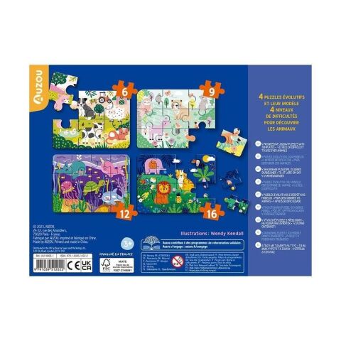 Auzou Toys - My 4 Progressive Jigsaw Puzzles