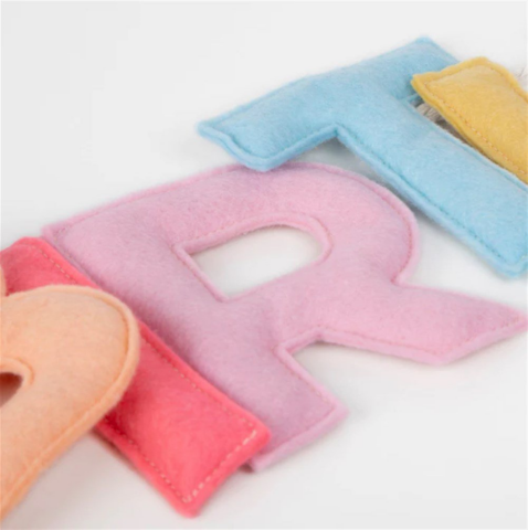 Meri Meri - Fely Happy Birthday Garland - Keçe Happy Birthday Asılan Süs