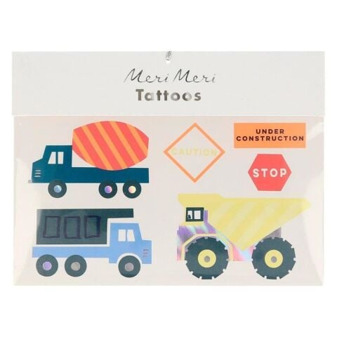 Meri Meri - Construction Tattoos - İnşaat Geçici Dövmeler