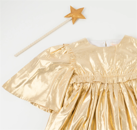 Meri Meri - Gold Angel Dress Age 5-6 - Altın Melek Elbise 5-6 Yaş