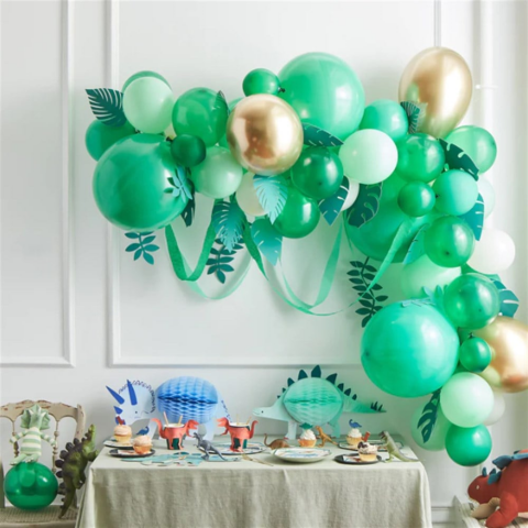 Meri Meri - Leafy Green Balloon Arch Kit - Yapraklı Yeşil Balon Kiti - 44 Balon